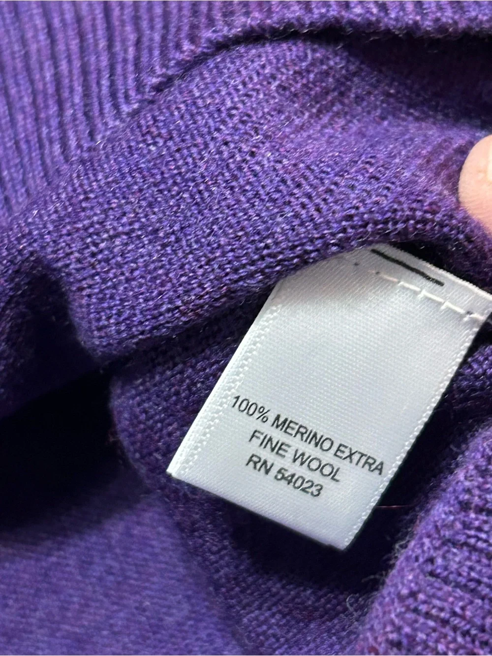 Banana Republic Men's V-Neck Merino Wool Sweater in Purple